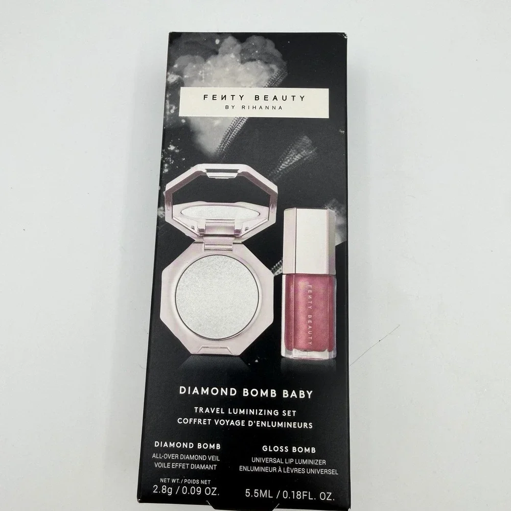 Fenty Beauty Diamond Bomb Baby Mini Face & Lip Gloss Travel Set Limited Edition